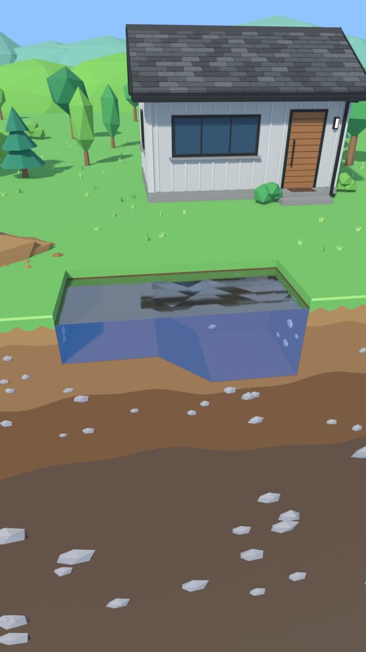 Trecho 1 do vídeo sobre a construção de uma piscina