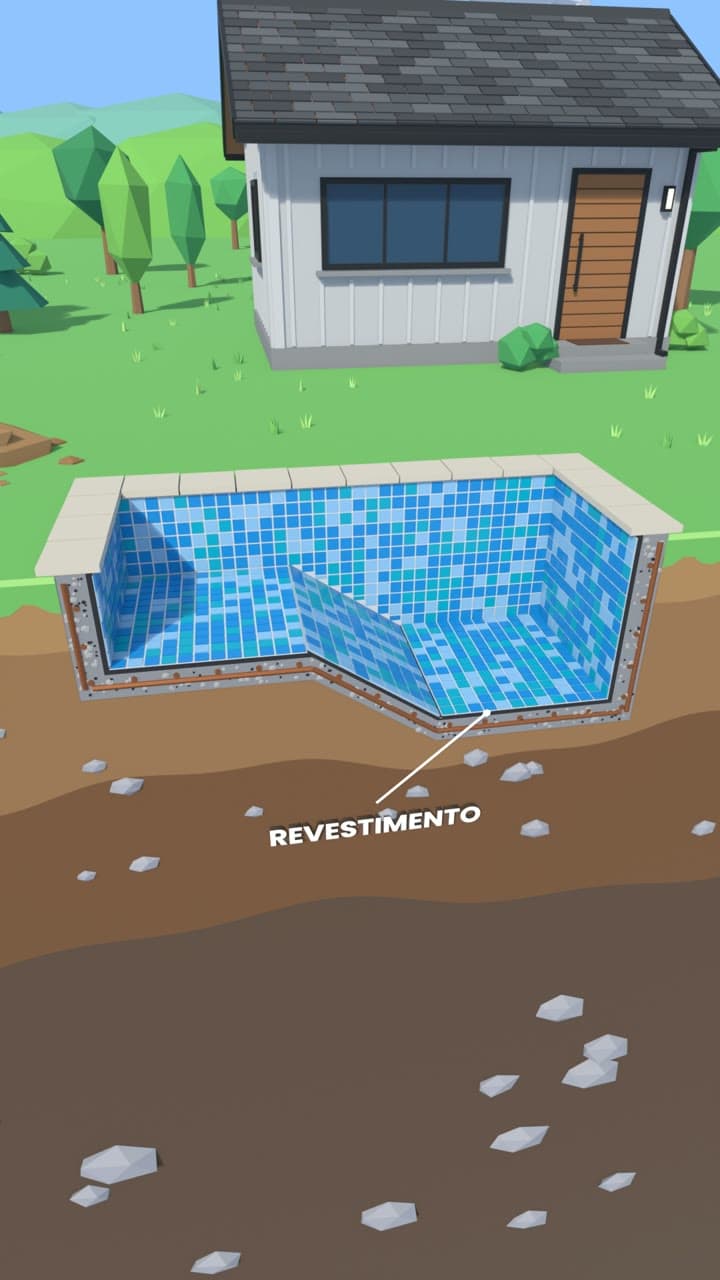 Trecho 3 do vídeo sobre a construção de uma piscina